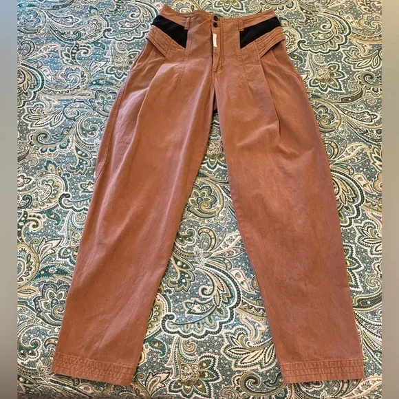 Vintage 1980’s Z. Cavaricci Pleated High Waist Tapered Pants Brown Size 31 EUC - Picture 4 of 7
